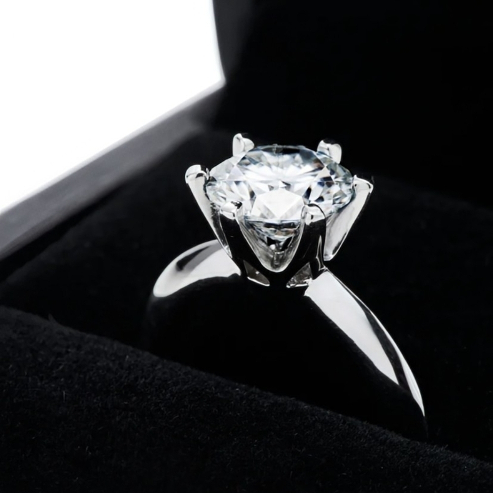 Moissanite Ring 2.55 ct DEF - Engagement Solitaire Size 7 solitaire gemstone - Picture 7 of 9